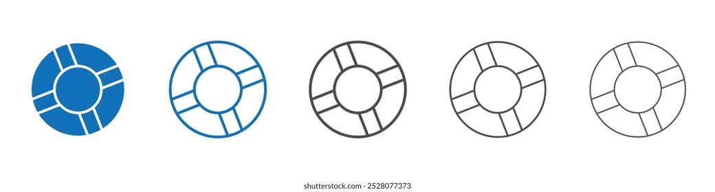 Lebensboje-Symbol Isolierte flache Vektorgrafik in Umrissen