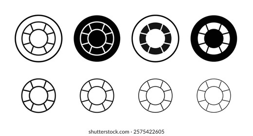 Life buoy icon Isolated flat vector in outline