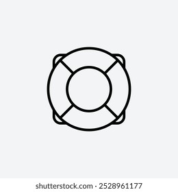 Life buoy icon isolated on the white background.