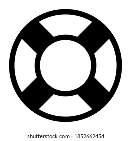 Life buoy icon. Lifeguard safety and rescue floating ring. Vector illustration.