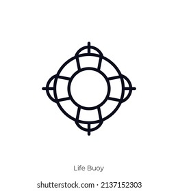 Life Buoy icon. Outline style icon design isolated on white background