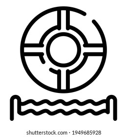 Life Booy Symbol. Outline Life Booy Vektorsymbol für Webdesign einzeln auf weißem Hintergrund