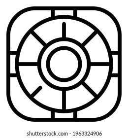 Life buoy icon. Outline Life buoy vector icon for web design isolated on white background