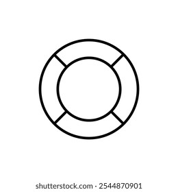 Life buoy icon Outline vector for web ui