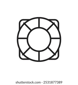 Life buoy icon Simple thin outline