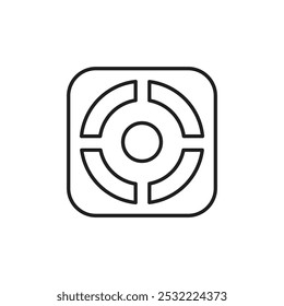 Life buoy icon. simple thin line icon.