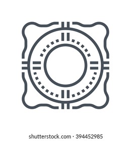 Life buoy icon suitable for info graphics, websites and print media. Colorful vector, flat icon, clip art.