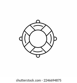 Life buoy icon. Life buoy icon template. Stock vector illustration.