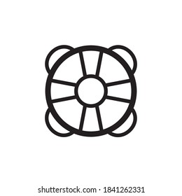 Life Buoy Icon Vector Illustration Flat Design