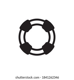 Life Buoy Icon Vector Illustration Flat Design