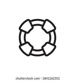 Life Buoy Icon Vector Illustration Flat Design