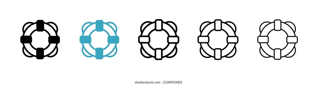 Conjunto de Ilustración vectorial de icono de boya de vida