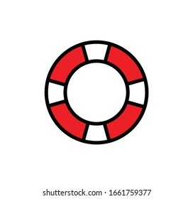 Life buoy icon vector logo template