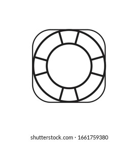 Life buoy icon vector logo template