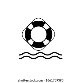 Plantilla de logotipo vectorial de icono de la boya de vida