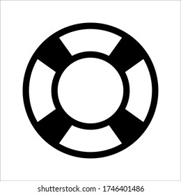 life buoy icon vector on white background