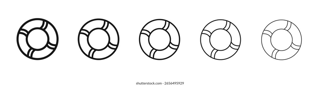 Signo de ilustración de conjunto de contorno de Vector de boya de vida