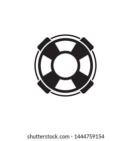 Life buoy icon vector. Simple design on white background.
