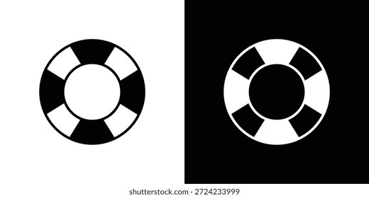 Ikone der Rettungsboje. Vektorvorlage. Konzept Icon flaches Design.