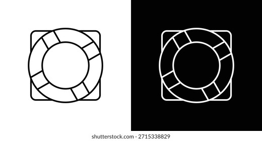 Plantilla de Vector de iconos de boya de vida, EPS 10 para diseño