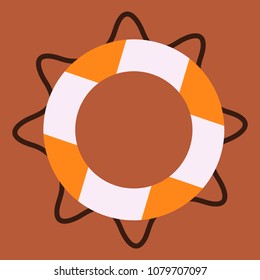Life buoy isolated . High quality, detailed vector illustration