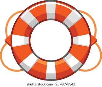 Life Buoy on a white background  vector art illustration 