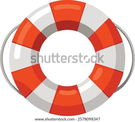 Life Buoy on a white background  vector art illustration 