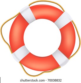 Life buoy preserver with rope