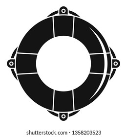 Life buoy ring icon. Simple illustration of life buoy ring vector icon for web design isolated on white background
