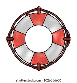 life buoy saving floating