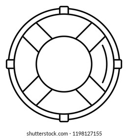 Life buoy solution icon. Outline illustration of life buoy solution vector icon for web design isolated on white background