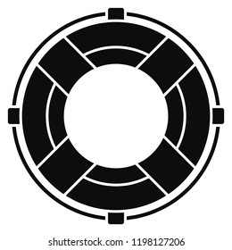 Life buoy solution icon. Simple illustration of life buoy solution vector icon for web design isolated on white background