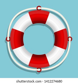 Life buoy vector design illustration isolated on blue background