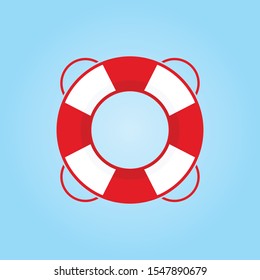 Life buoy vector icon illustration, safety icon - sea belt sign - help icon