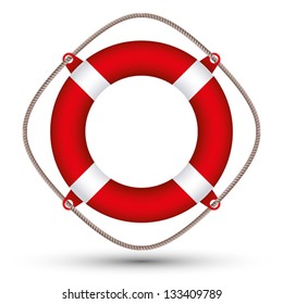 Life buoy vector illustration.