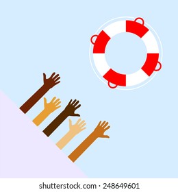 Life Buoy Vector Illustration