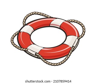 Life buoy vintage element. Swim hipster retro design vector drawing, nautical preservers lifeguard ring sketch, draw swimming sea help marina lifebuoy