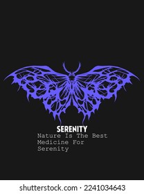 Life. Butterfly Trendy Urban Streetwear Design in Luxury, Edgy and Brutalist Style