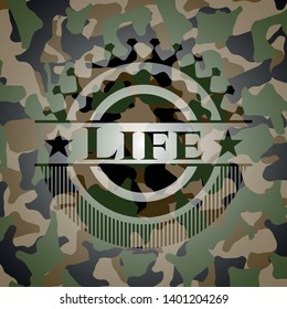 Life camo emblem. Vector Illustration. Detailed.