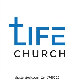 Life Church Logo Design Modern Christian Symbol