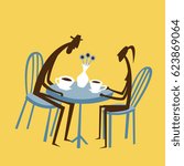 Life in the city. Coffee time. Date in the cafe.