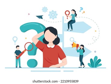 Life Coach for Consultation, Education, Motivation, Mentoring Perspective and Self Coaching in Template Hand Drawn Cartoon Flat Illustration