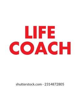 Life Coach text on white background.