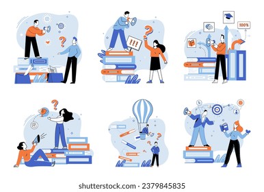 Entrenador de vida. Ilustración vectorial. El concepto de entrenador de vida enfatiza el crecimiento personal y la automejora Los entrenadores de vida guían a los individuos en el establecimiento y logro de sus objetivos Progresos realizados con apoyo