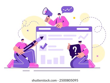 Life Coach Vector Illustration for Consultation, Education, Motivation, Mentoring Perspective and Self Coaching in Business Flat Cartoon Background
