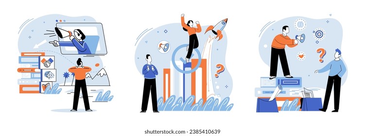 Entrenador de vida. Ilustración vectorial. La inteligencia combinada con la inspiración puede llevar a logros extraordinarios La información compartida por el entrenador de vida puede transformar tu perspectiva Un entrenador de vida