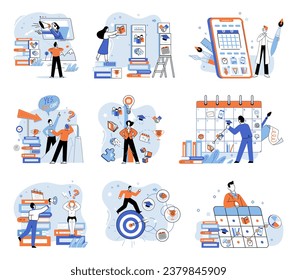 Entrenador de vida. Ilustración vectorial. Buscar consejos de un entrenador de vida puede aportar claridad a los eventos de vida. El entrenador de inteligencia puede ayudarle