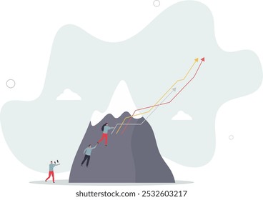 Life coaching and career training with help advices.flat design with people.