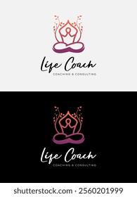 Life Coaching and Consulting Logo design template vector. Life coach logo Illustration