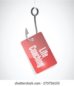 life coaching hook tag sign icon concept illustration design over white